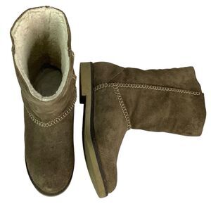 Coolway Azalea Brown Suede Fleece Lined Winter Women Mid Calf Boots Sz 38/US 7.5